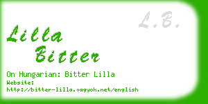lilla bitter business card